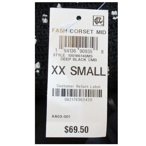 On 34th Women's 100% Cotton Sleeveless Corset Midi Dress, Black Polka Dot, XXS - Picture 4 of 6